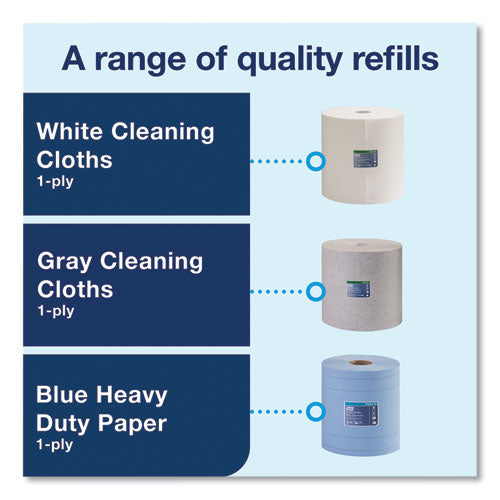 Image of Tork® 530105 Heavy-Duty Cleaning Cloth, 1-Ply, 12.6" X 912.2 Ft, White