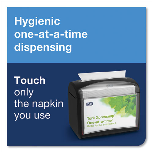 Image of Tork® 6232100 Xpressnap Tabletop Napkin Dispenser, 7.9 X 5.6 X 7.9, Black