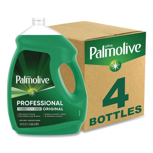 Image of Palmolive® 61034142 Professional Dishwashing Liquid, Fresh Scent, 145 Oz Bottle, 4/carton