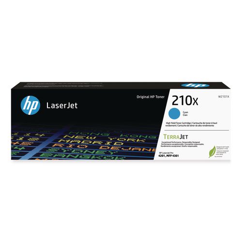 Image of HP W2101X Hp 210x, (w2101x) High-Yield Cyan Original Laserjet Toner Cartridge