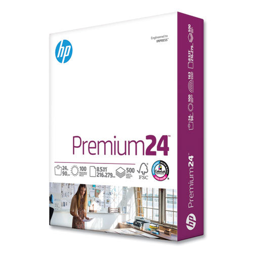 Image of HP Papers 11240-0 Premium24 Paper, 98 Bright, 24 lb Bond Weight, 8.5 x 11, Ultra White, 500/Ream