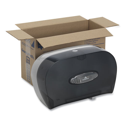 Image of Georgia Pacific® Professional 59206 Two-Roll Bathroom Tissue Dispenser, 13.56 x 5.75 x 8.63, Smoke