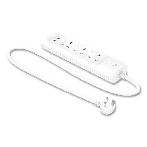 Image of TP-Link KP303 Kasa Smart WiFi 3-Outlet Power Strip, 3 AC Outlets/2 USB Ports, White