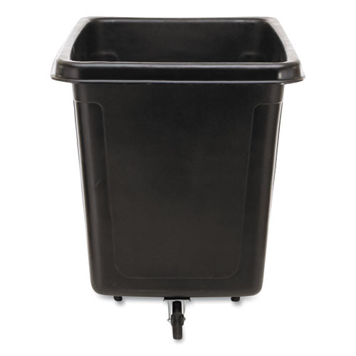 Image of Rubbermaid® Commercial FG460800BLA Cube Truck, 59 gal, 300 lb Capacity, Plastic, Black