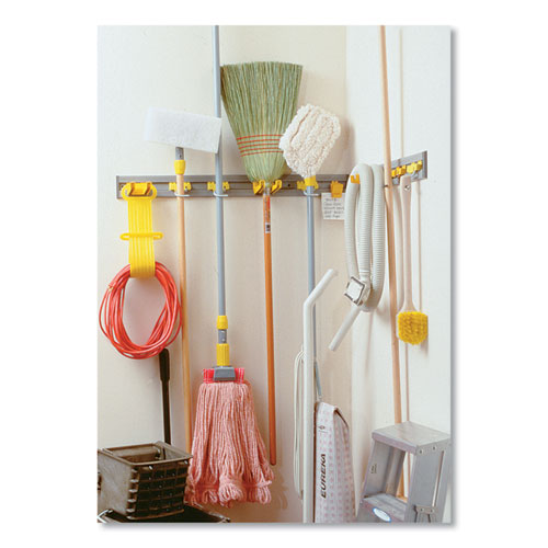 Image of Rubbermaid® Commercial FG199300GRAY Closet Organizer/tool Holder, 34w X 3.25d X 4.25h, Gray