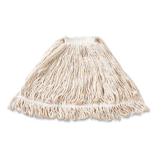Image of Rubbermaid® Commercial FGD21306WH00 Super Stitch Blend Mop Head,  Cotton/Synthetic, Large, White, 6/Carton