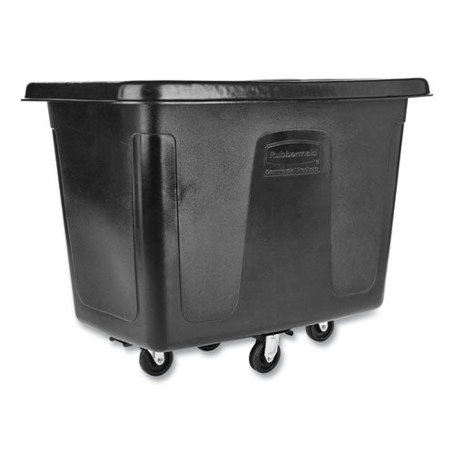 Image of Rubbermaid® Commercial FG460800BLA Cube Truck, 59 gal, 300 lb Capacity, Plastic, Black