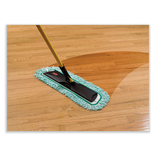 Image of Rubbermaid® Commercial HYGEN FGQ46000GR00 HYGEN Dust Mop Heads With Fringe, Green, 60", Microfiber, Cut-End