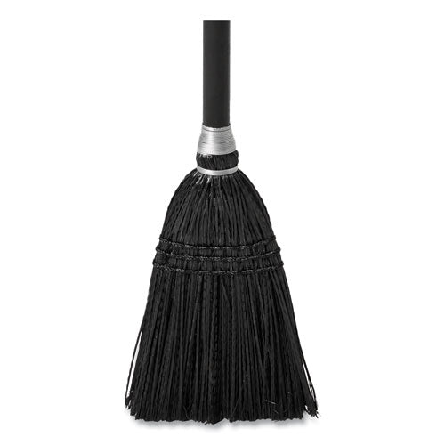 Image of Rubbermaid® Commercial FG253600BLA Lobby Pro Synthetic-Fill Broom, Synthetic Bristles, 37.5" Overall Length, Black
