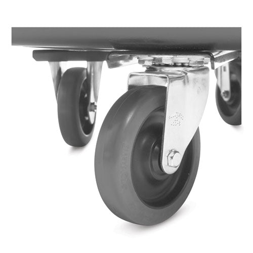 Image of Rubbermaid® Commercial FG461400BLA Cube Truck, 105 gal, 500 lb Capacity, Plastic, Black