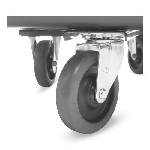 Image of Rubbermaid® Commercial FG460800BLA Cube Truck, 59 gal, 300 lb Capacity, Plastic, Black