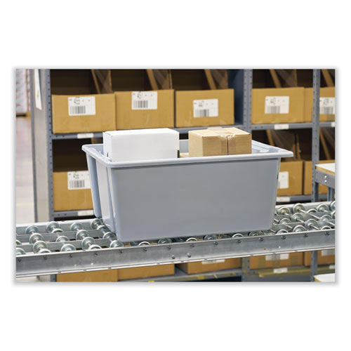 Image of Rubbermaid® Commercial FG173100GRAY Palletote Box, 19 Gal, 23.5" X 19.5" X 10", Gray
