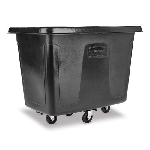 Image of Rubbermaid® Commercial FG461400BLA Cube Truck, 105 gal, 500 lb Capacity, Plastic, Black