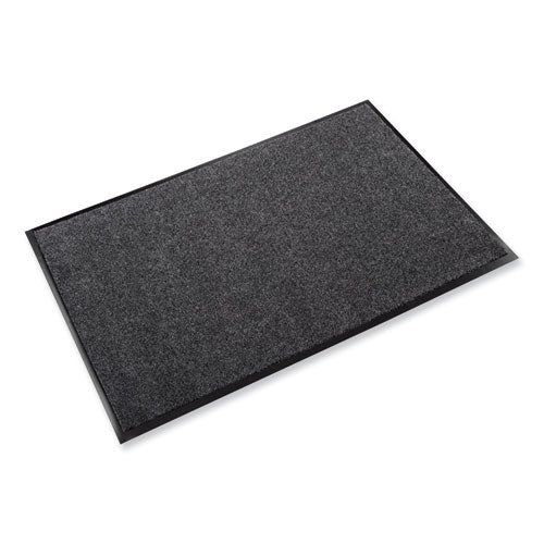 Image of Crown ET 0023CH EcoStep Wiper Mat, Rectangular, Charcoal Gray Cut Pile Surface, 24" x 36"