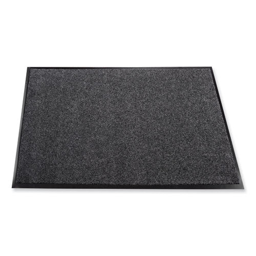 Image of Crown ET 0023CH EcoStep Wiper Mat, Rectangular, Charcoal Gray Cut Pile Surface, 24" x 36"