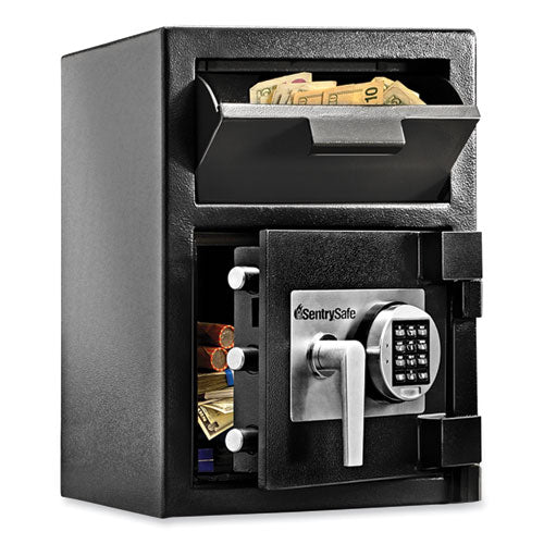 Image of Sentry® Safe DH-074E Digital Depository Safe, Large, 0.94 Cu Ft, 14w X 15.6d X 20h, Black