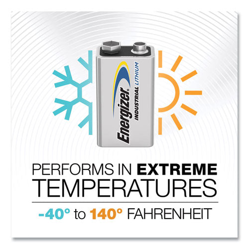 Image of Energizer® LN522 Industrial Lithium 9v Battery, 9 V, 12/box