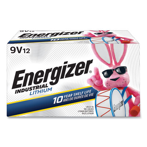 Image of Energizer® LN522 Industrial Lithium 9v Battery, 9 V, 12/box