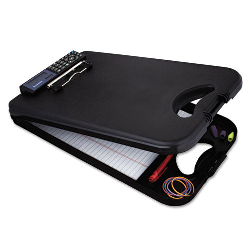 Image of Saunders 00534 DeskMate II with Calculator, 0.5" Clip Capacity, Holds 8.5 x 11 Sheets, Black