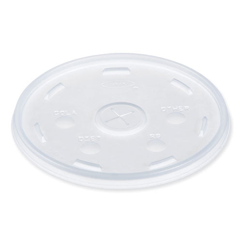 Image of Dart® 32SL1 Lids for Foam Cups and Containers, Fits 32 oz/44 oz/60 oz Hot Cups, Plastic, Translucent, 1,000/Carton