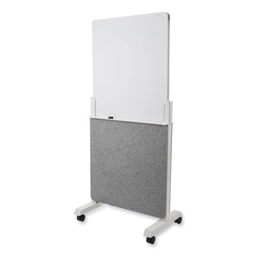 Image of Quartet® Q293066W Agile Glass Dry-Erase Easel, 25.5" x 60.5", White Surface