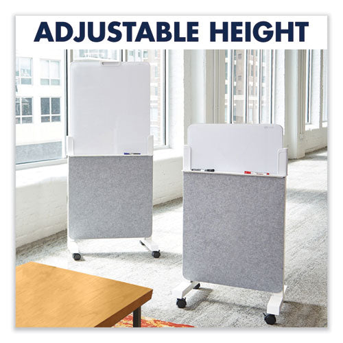 Image of Quartet® Q293066W Agile Glass Dry-Erase Easel, 25.5" x 60.5", White Surface