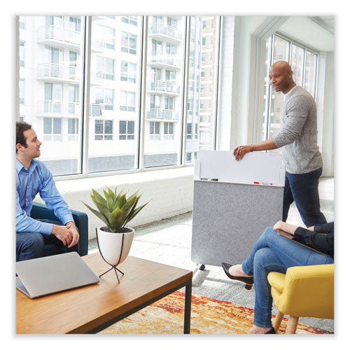 Image of Quartet® Q293066W Agile Glass Dry-Erase Easel, 25.5" x 60.5", White Surface