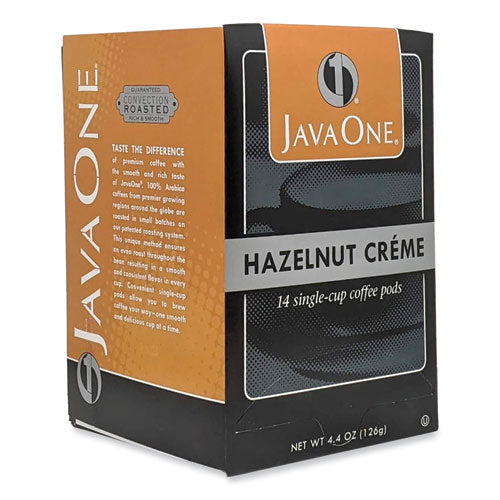 Image of Java One® 39870506141 Coffee Pods, Hazelnut Creme, Single Cup, 14/box