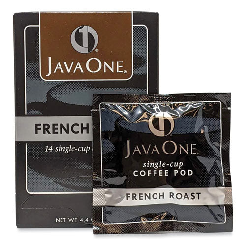 Image of Java One® 39830806141 Coffee Pods, French Roast, Single Cup, 14/box
