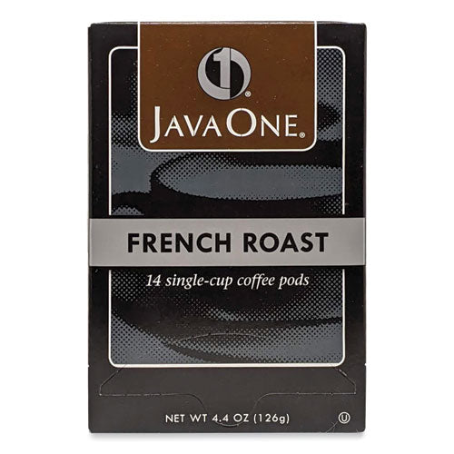 Image of Java One® 39830806141 Coffee Pods, French Roast, Single Cup, 14/box