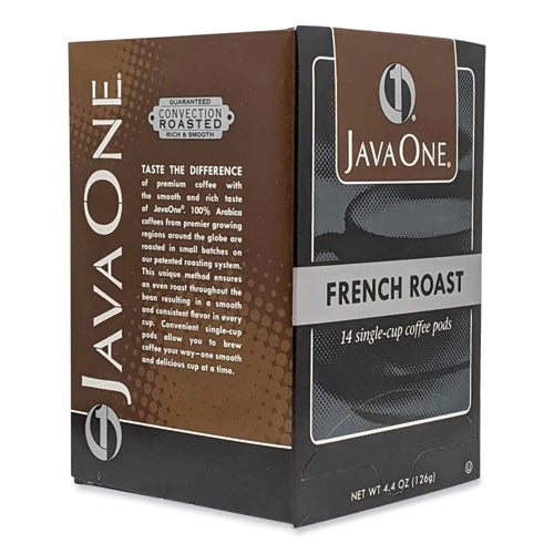 Image of Java One® 39830806141 Coffee Pods, French Roast, Single Cup, 14/box