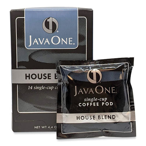 Image of Java One® 39840306141 Coffee Pods, House Blend, Single Cup, 14/box