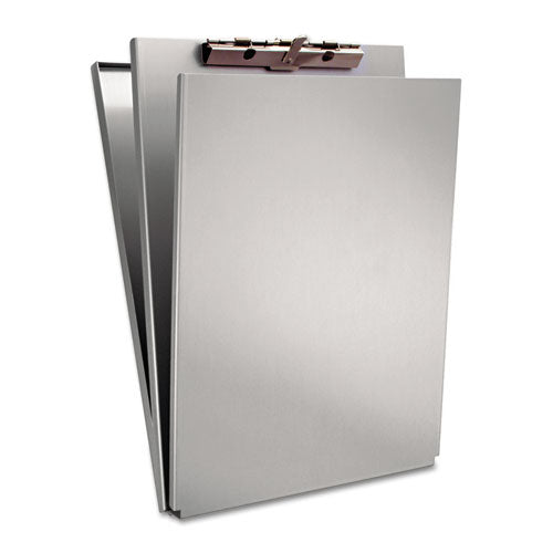 Image of Saunders 10017 A-Holder Aluminum Form Holder, 0.5" Clip Capacity, Holds 8.5 x 11 Sheets, Silver