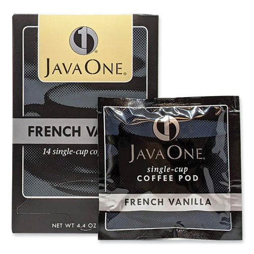 Image of Java One® 39870406141 Coffee Pods, French Vanilla, Single Cup, 14/box