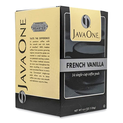 Image of Java One® 39870406141 Coffee Pods, French Vanilla, Single Cup, 14/box