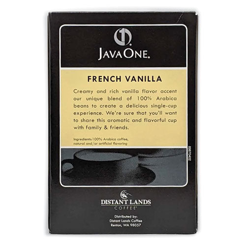 Image of Java One® 39870406141 Coffee Pods, French Vanilla, Single Cup, 14/box