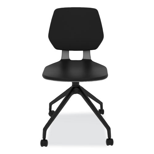 Image of Safco® 7826BL Commute Guest Chair, 25" x 25" x 34.25", Black Seat, Black Back, Black Base