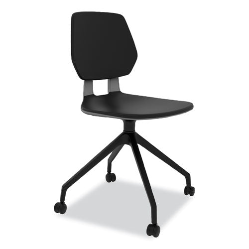 Image of Safco® 7826BL Commute Guest Chair, 25" x 25" x 34.25", Black Seat, Black Back, Black Base