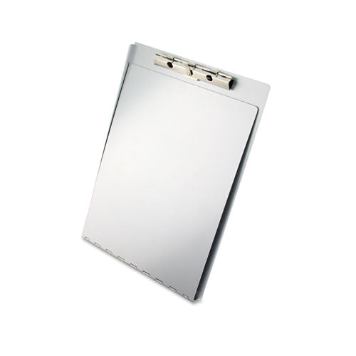 Image of Saunders 12017 Aluminum Clipboard with Writing Plate, 0.5" Clip Capacity, Holds 8.5 x 11 Sheets, Silver
