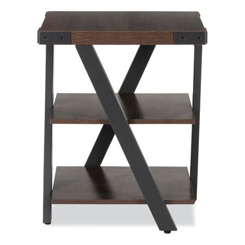Image of Safco® MRETSTO End Table, Square, 20 x 20 x 25, Southern Tobacco Top, Black Base