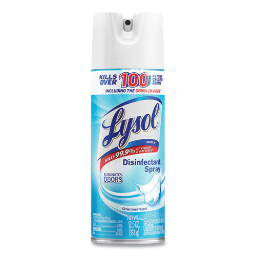 Image of LYSOL® Brand 19200-74186 Disinfectant Spray, Crisp Linen Scent, 12.5 Oz Aerosol Spray