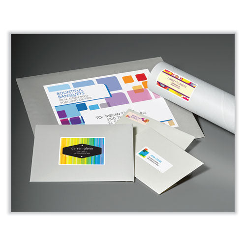 Image of Avery® 08253 Vibrant Inkjet Color-Print Labels W/ Sure Feed, 2 X 4, Matte White, 200/pk