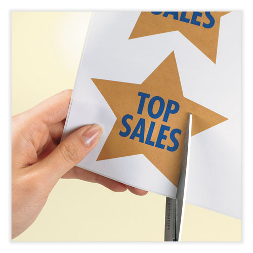 Image of Avery® 08255 Full-Sheet Vibrant Inkjet Color-Print Labels, 8.5 X 11, Matte White, 20/pack