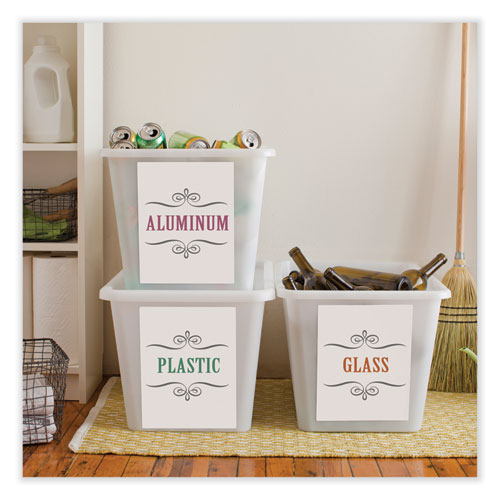 Image of Avery® 08255 Full-Sheet Vibrant Inkjet Color-Print Labels, 8.5 X 11, Matte White, 20/pack