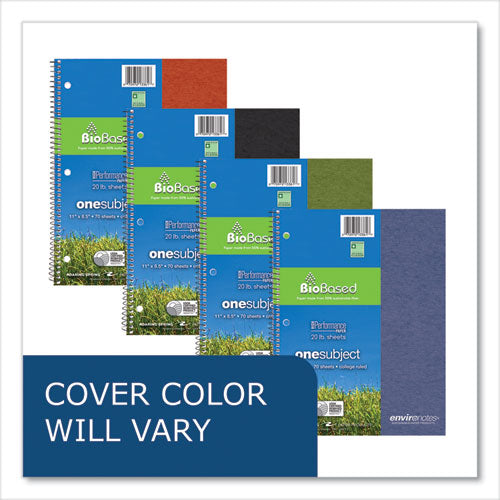 Image of Roaring Spring® 13361 Environotes BioBased Notebook, 1-Subject, Medium/College Rule, Randomly Assorted Earthtone Cover Color, (70) 11 x 8.5 Sheets