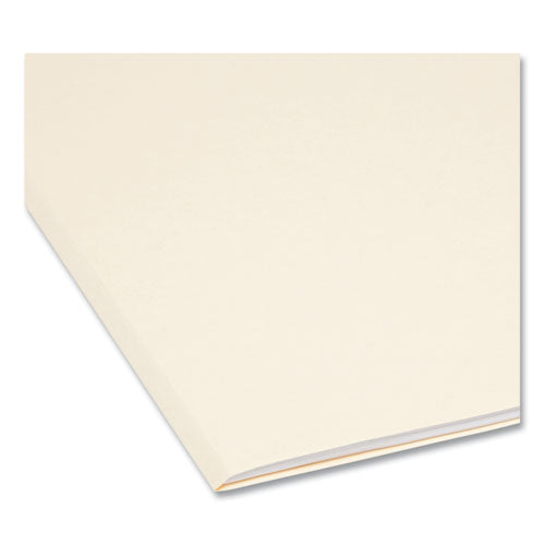 Image of Smead Reinforced Guide Height File Folders, 2/5-Cut Tabs: Right of Center Position, Letter Size, 0.75" Expansion, Manila, 100/Box