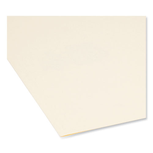 Image of Smead SuperTab Top Tab File Folders, 1/3-Cut Tabs: Assorted, Letter Size, 0.75" Expansion, 14-pt Manila, 50/Box