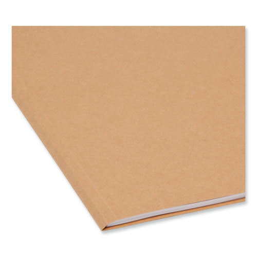 Image of Smead Heavyweight Kraft File Folder, 1/3-Cut Tabs: Assorted, Letter Size, 0.75" Expansion, 17-pt Kraft, Brown, 50/Box