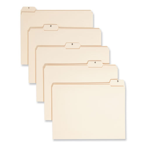 Image of Smead 11769 Indexed File Folder Sets, 1/5-Cut Prelabeled Tabs: 1 to 31, Letter Size, 0.75" Expansion, Manila, 31/Set