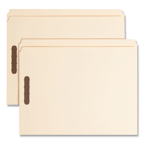 Image of Smead 14513 Top Tab Fastener Folders, Straight Tab, Expands 0.75", 2 Fasteners, Letter Size, Manila, 50/Box
